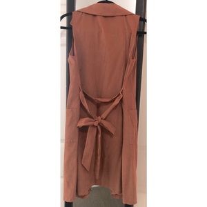 Drape Collar Self-belted Vest